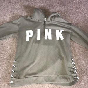 pink quarter zip